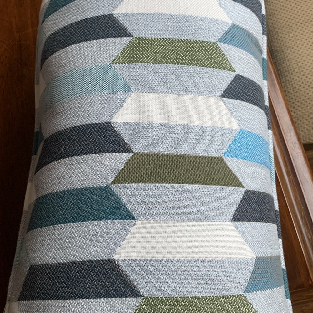 New Sunbrella Geometric Patterned Pillow - Picture 3 of 3